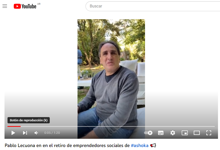 Pablo Lecuona en en el retiro de emprendedores sociales de Ashoka