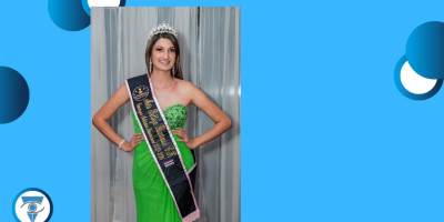 Fabiana Castillo con su Corona y su banda de coronación